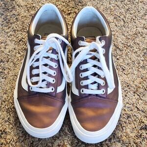 VANS Old Skool "Muted Metallic" Pewter Purple Bronze Shoes Wmns 9.5/Men's 8 RARE
